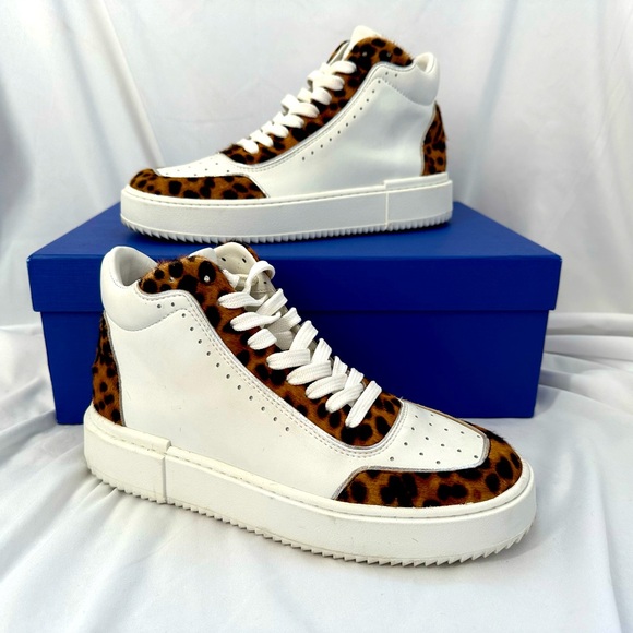 Stuart Weitzman Ryan High-top Sneaker - Size 37.5 - Picture 1 of 7